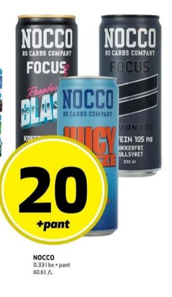 Bunnpris Nocco energidrikk tilbud