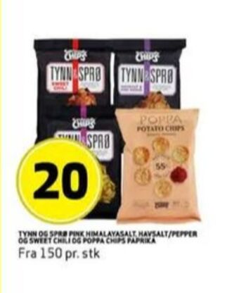 Bunnpris Tynn & sprø chips tilbud