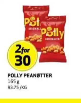 Bunnpris Polly peanøtter tilbud