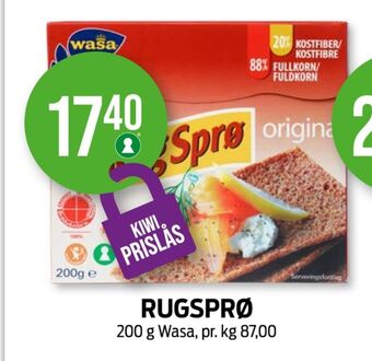 Kiwi Wasa knekkebrød tilbud