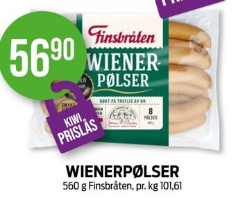 Kiwi Finsbråten wienerpølser tilbud