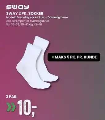 Sport Outlet Sway 2pk. Sokker tilbud