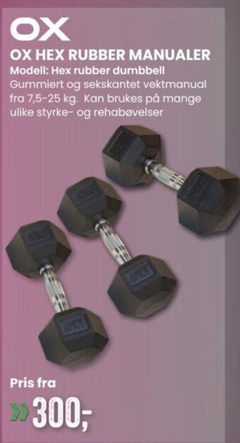 Sport Outlet Ox Hex Rubber Manualer tilbud