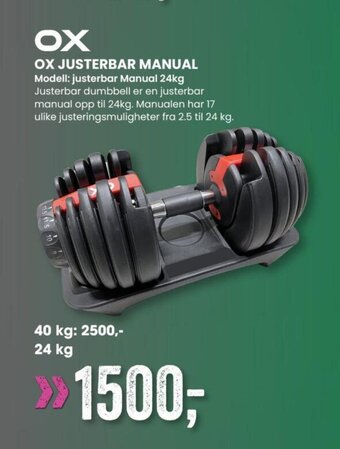 Sport Outlet Ox Justerbar Manual tilbud