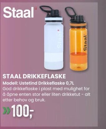 Sport Outlet Staal Drikkeflaske tilbud
