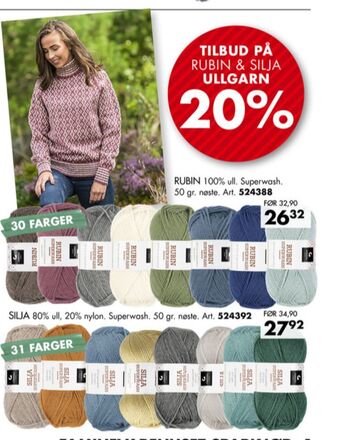 Sparkjøp Gjestal garn tilbud