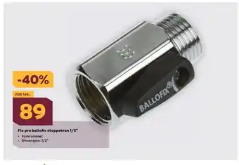 Megaflis Fix-pro ballofix stoppekran 1/2 tilbud