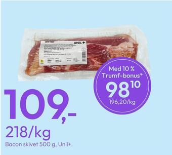 Gigaboks Bacon skivet 500 g tilbud