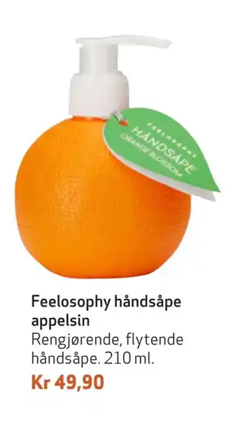 Apotek 1 Feelosophy håndsåpe appelsin tilbud