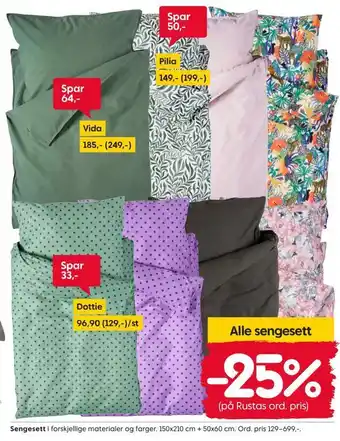 Rusta Sengesett tilbud