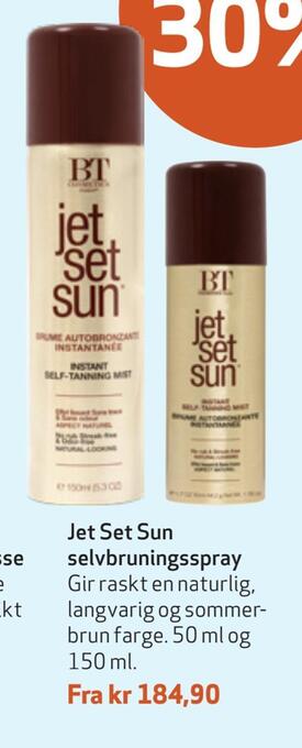 Apotek 1 Jet set sun selvbruningsspray tilbud