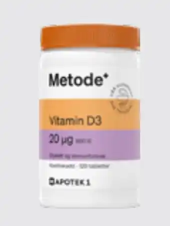 Apotek 1 Metode vitamin d3 20mcg tabletter tilbud