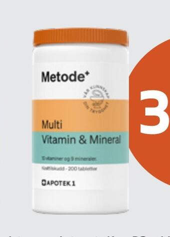 Apotek 1 Metode multi vitamin & mineral tabletter tilbud
