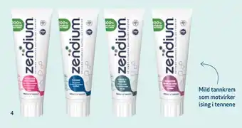 Apotek 1 Zendium tannkrem classic, fresh+white, sensitive og sensitive whitener tilbud