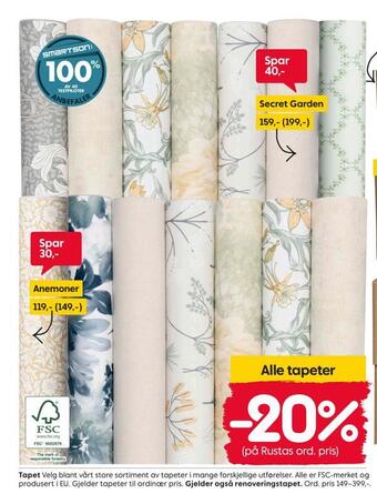 Rusta Tapet tilbud