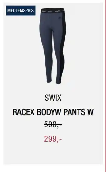 Sport 1 Swix Racex BodyW Pants W tilbud
