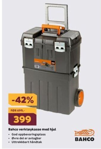 Megaflis Bahco Verktøykasse Med Hjul tilbud