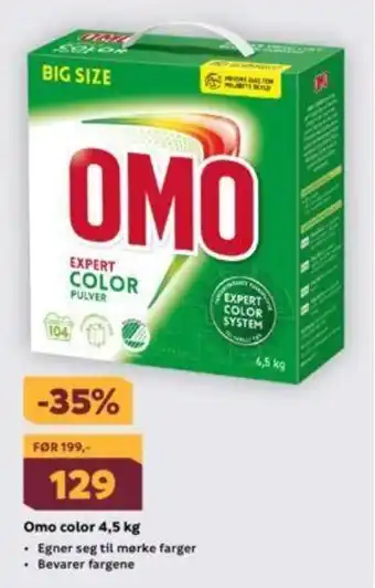 Megaflis Omo Color 4.5kg tilbud
