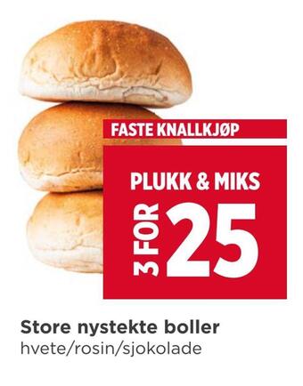 Meny Store nystekte boller tilbud