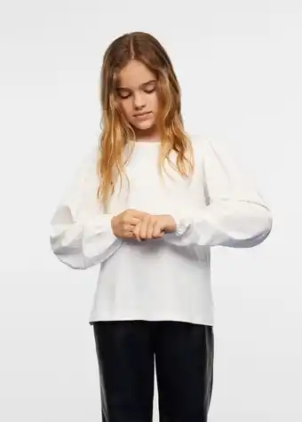 Mango T-skjorte med puffermer tilbud