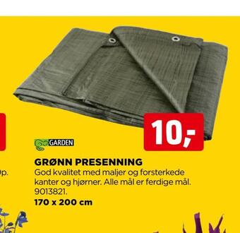 jem & fix Grønn presenning tilbud