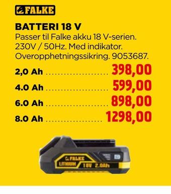 jem & fix Batteri 18 v tilbud