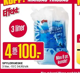 Europris Effet Spylervæske tilbud