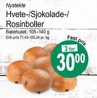 Joker Hvete-/sjokolade-/ rosinboller tilbud