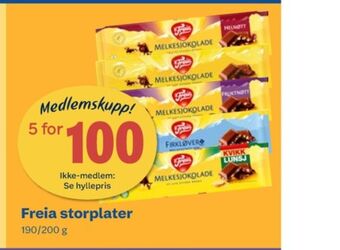 Coop Obs Melkesjokolade sjokoladeplate tilbud