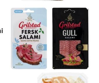 Meny Gull-/fersk salami tilbud