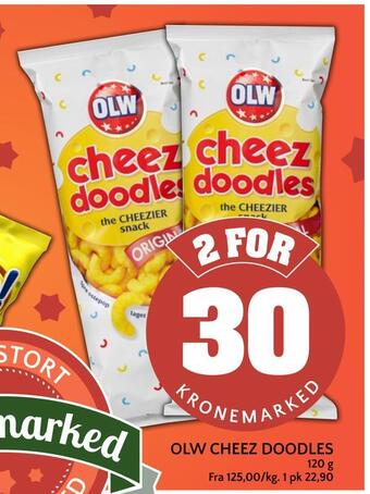 Coop Mega Olw cheez doodles tilbud