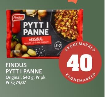 Coop Mega Findus pytt i panne tilbud