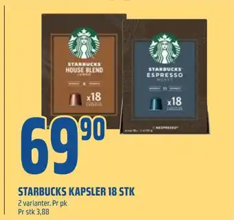 Coop Obs Starbucks kapsler 18 stk tilbud