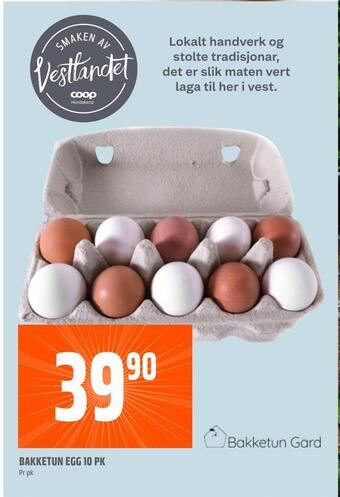 Coop Obs Bakketun egg 10 pk tilbud