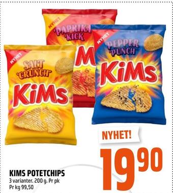 Coop Obs Kims potetchips tilbud