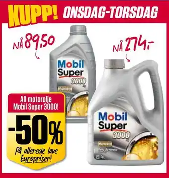 Europris All motorolje mobil super 3000! tilbud
