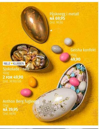 Nille Sjokolade i nett tilbud