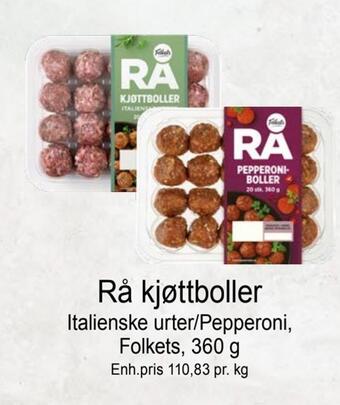 Joker Rå kjøttboller tilbud