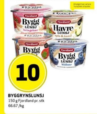 Bunnpris Fjordland bygglunsj tilbud