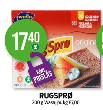 Kiwi Wasa knekkebrød tilbud