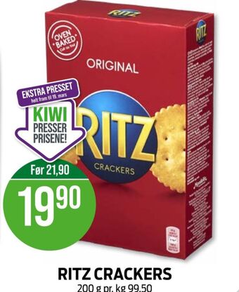 Kiwi Ritz crackers kjeks tilbud