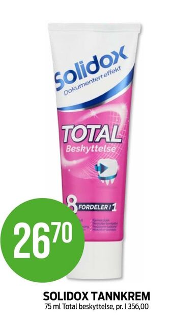 Kiwi Solidox tannkrem tilbud