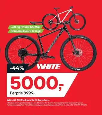 XXL Sport White xc 290 pro deore 11s 21, dame/herre tilbud