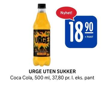 Rema 1000 Urge uten sukker tilbud
