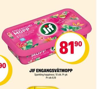 Coop Extra Jif engangsvåtmopp tilbud
