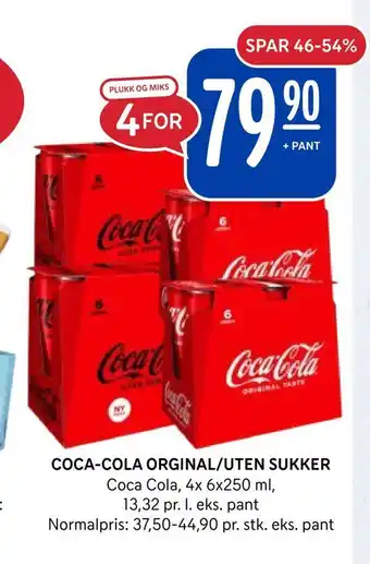 Rema 1000 Coca-cola orginal/uten sukker tilbud