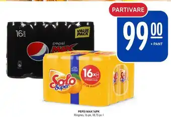 Rema 1000 Pepsi max 16pk tilbud