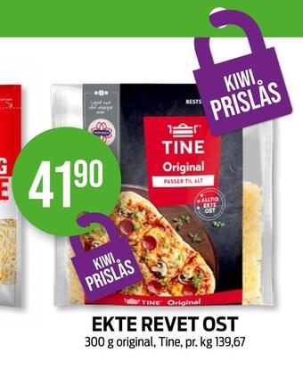 Kiwi Ekte revet ost tilbud