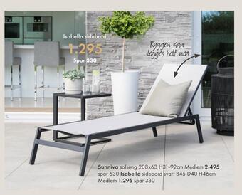 Fagmøbler Sunniva solseng tilbud