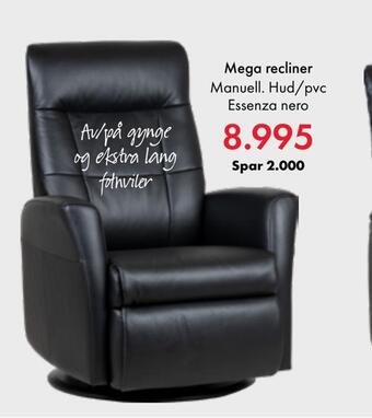 Fagmøbler Mega recliner tilbud